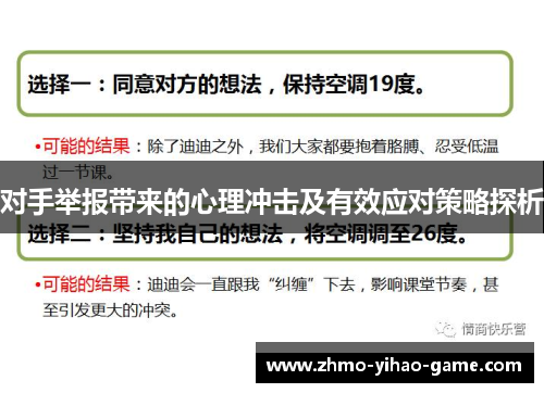 对手举报带来的心理冲击及有效应对策略探析