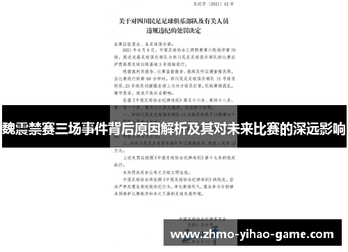 魏震禁赛三场事件背后原因解析及其对未来比赛的深远影响